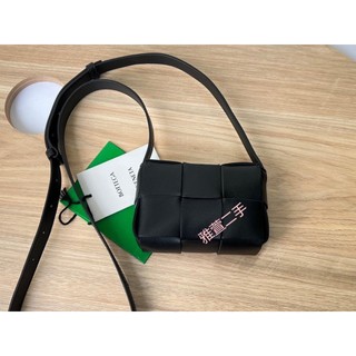 二手正品 BV 寶緹嘉 cassette mini 迷你 經典 編織包 斜背包 小方包 肩背包 黑色/羊皮 6格 現貨 | 蝦皮購物