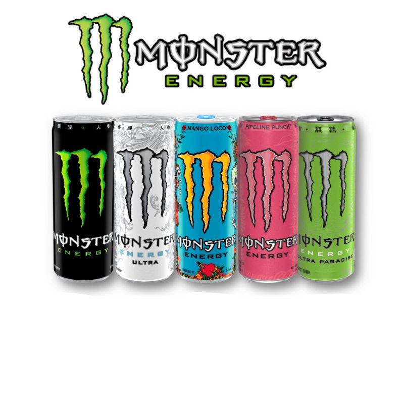 Monster Energy 魔爪能量碳酸飲料（355ml/罐） 黑魔爪芒果狂歡管浪潘趣