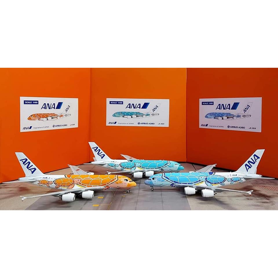 金屬JC Wings 1/400 全日空ANA A380 Lani EW4388006 藍海龜飛機模型