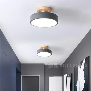 💦現代簡約LED鐵木吸頂燈室內家居臥室客廳走廊走廊過道裝飾燈