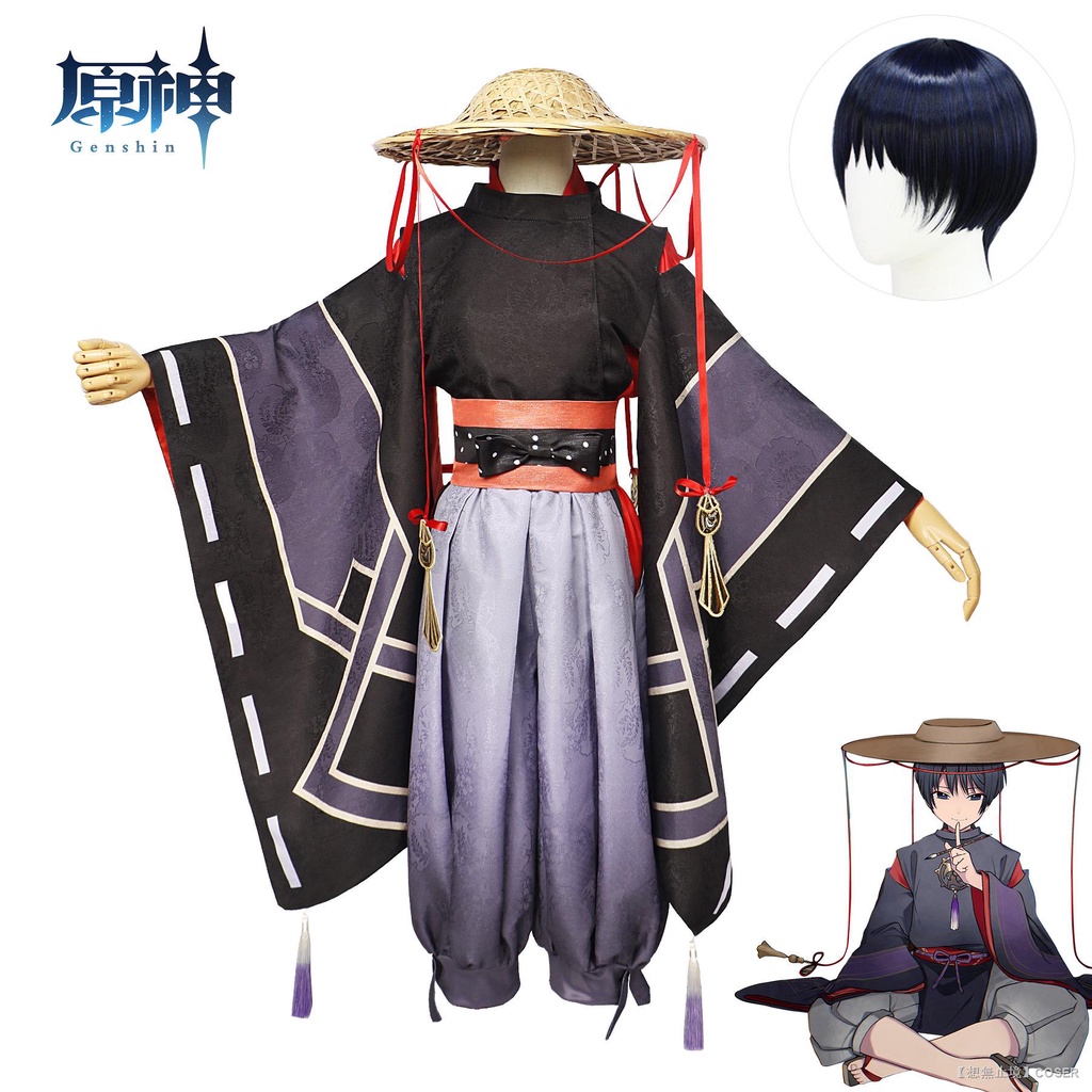 實拍影片 原神黑主散兵Cos服黑主五歌仙游戲扮演服套裝原神Cosplay 演出專用服裝 | 蝦皮購物