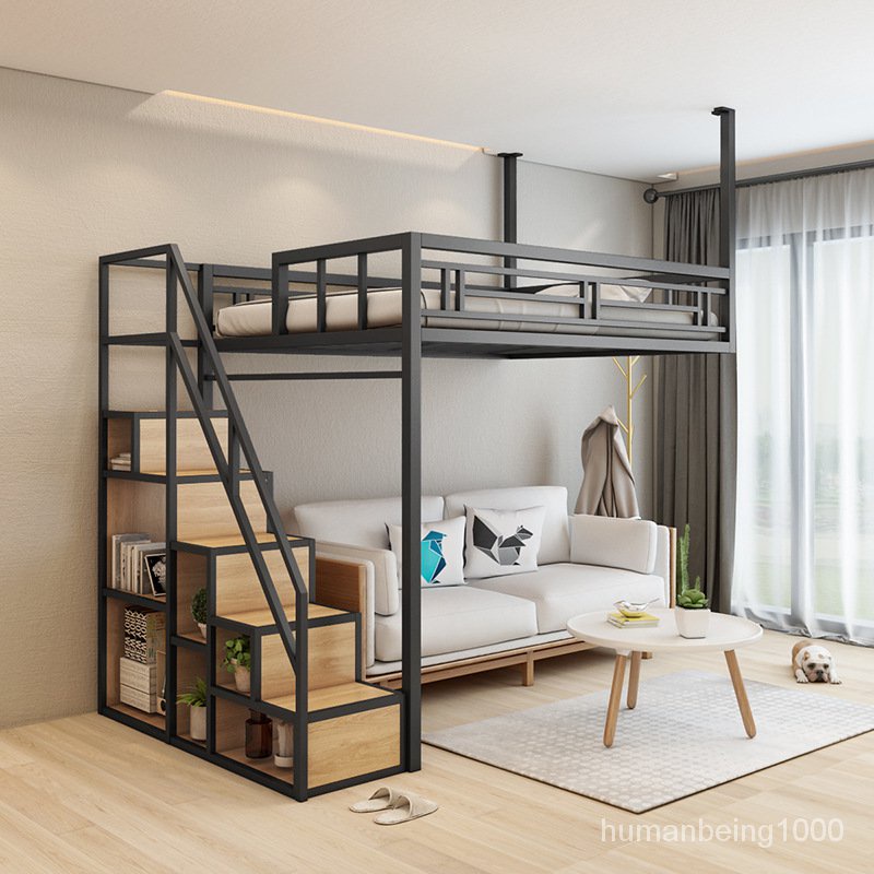 萬達木業 loft省空間小戶型多功能懸掛式鐵架弔床閣樓床複式二樓床高架床 上下舖床架 高架床 雙人床架 上下床 QAZD | 蝦皮購物