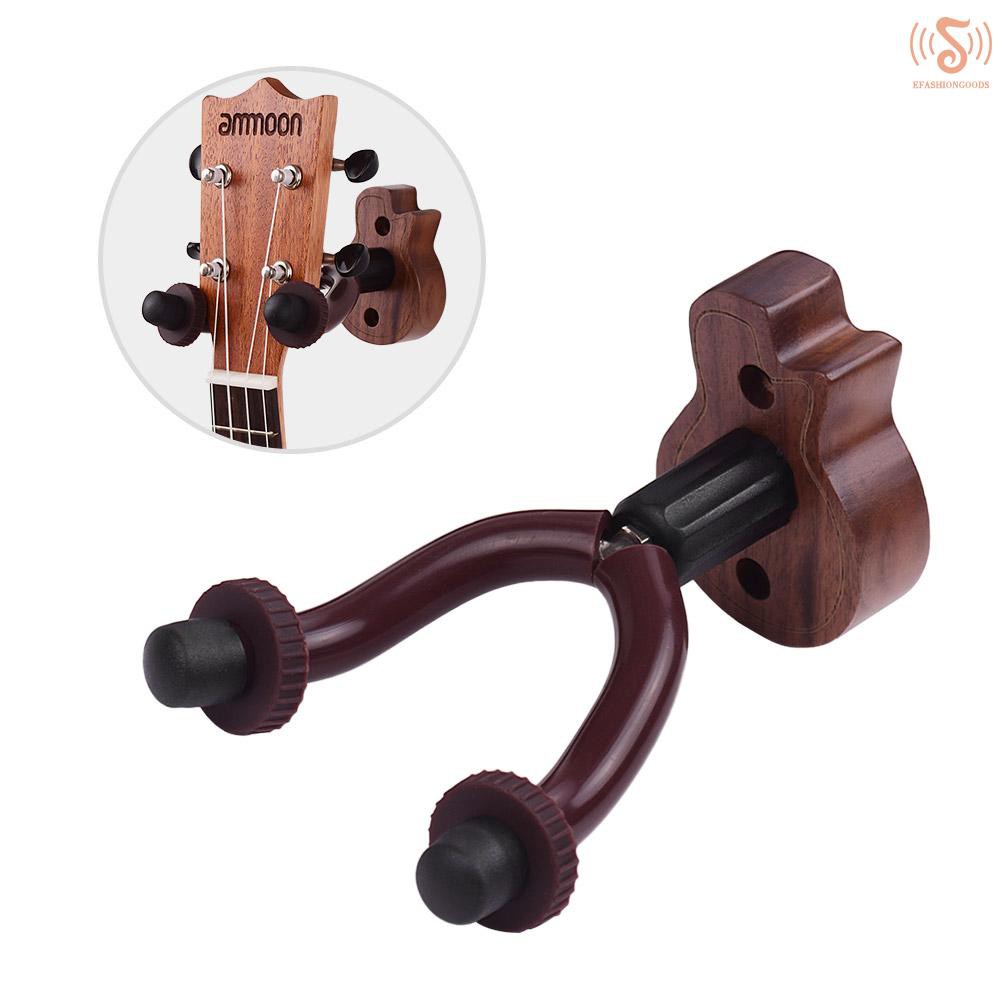 Guitar Hanger Wooden String Instrument Wall Mount Hook Holde 蝦皮購物