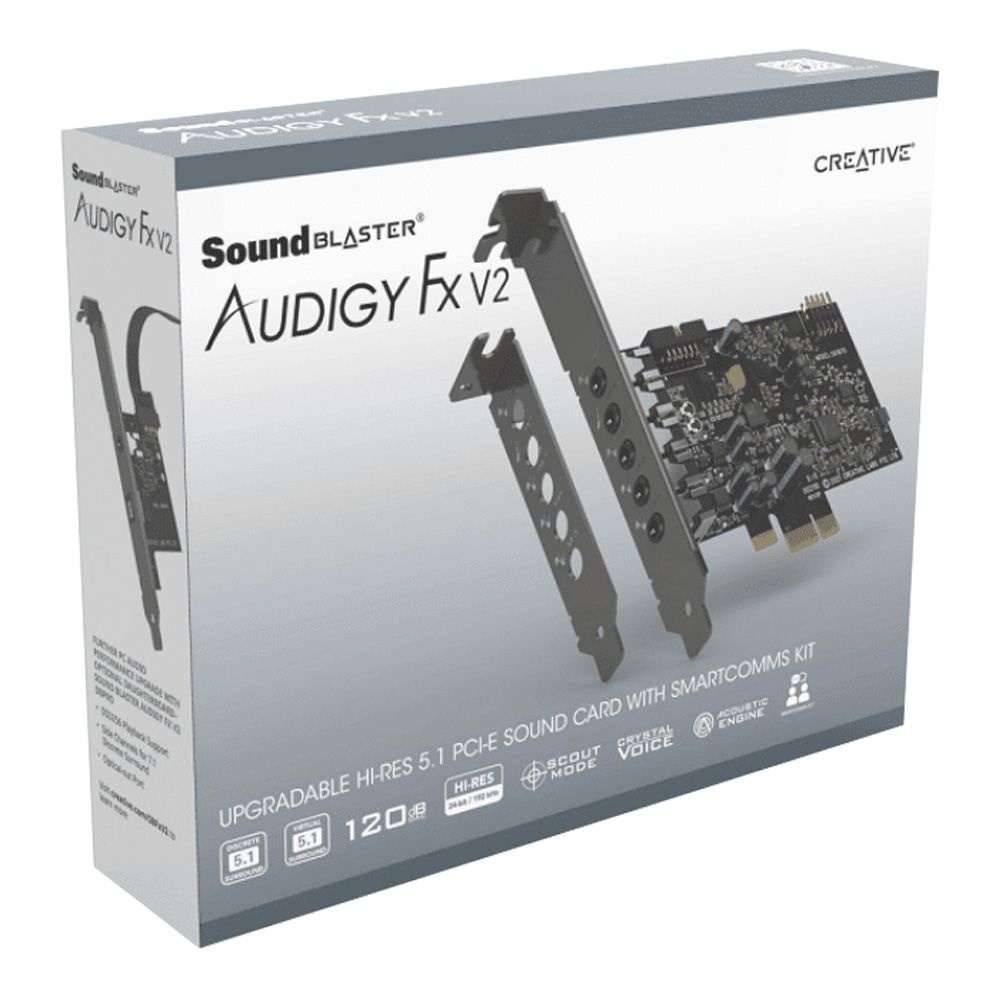 Creative Sound Blaster Audigy Fx V2 高解析度5.1 PCIe 音效卡(平行