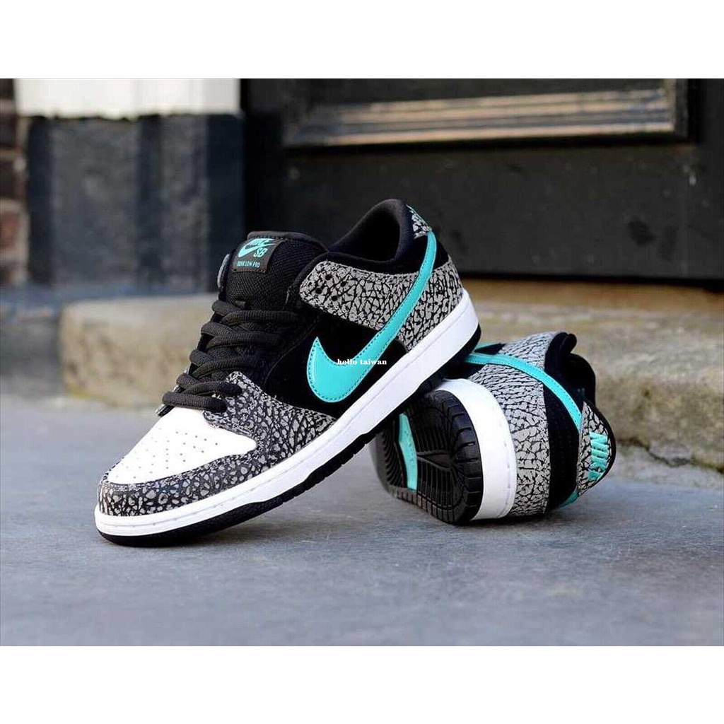 Nike SB Dunk Low Atmos Elephant 爆裂象紋T綠滑板鞋BQ6817-009 | 蝦皮購物