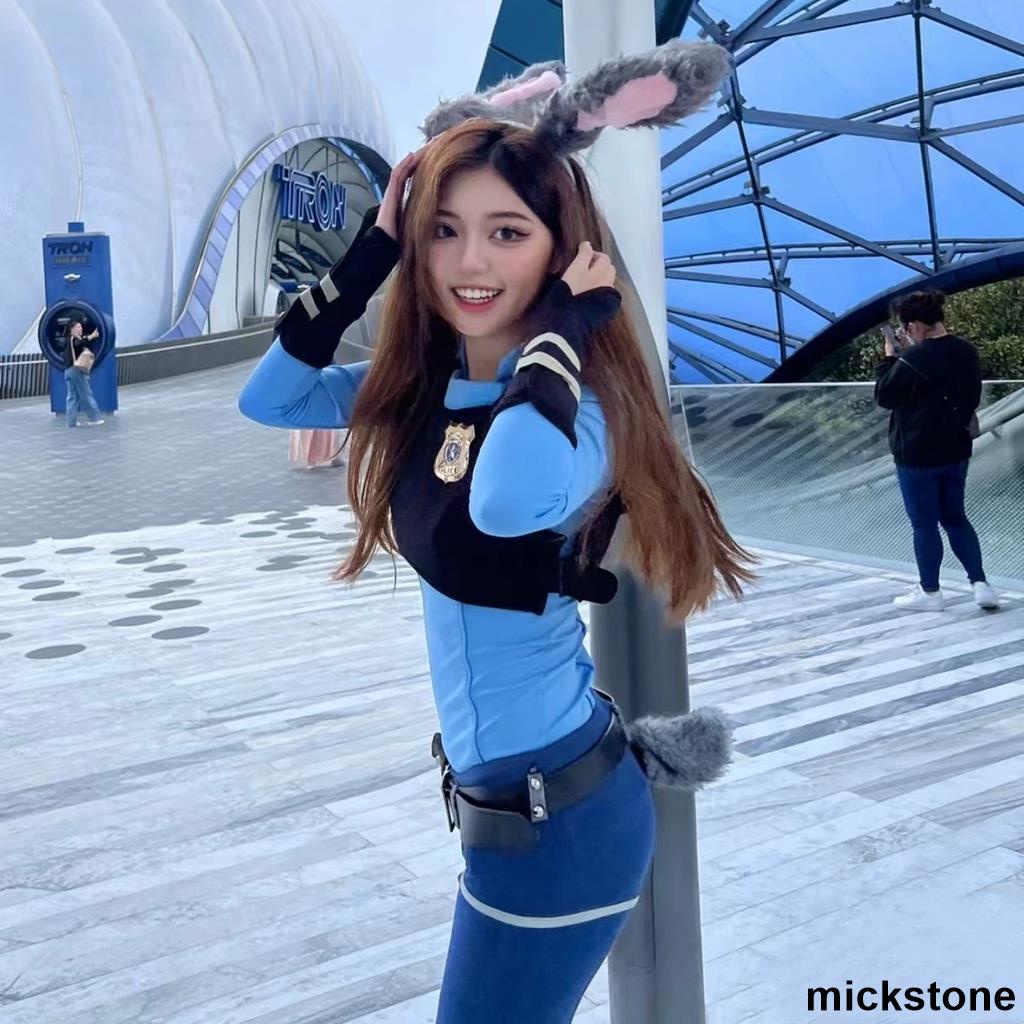 【米克】熱賣 瘋狂動物朱迪cos u朱迪警官兔子擬人服裝cospa兔女郎角色扮演服萬聖節漫展演出服 | 蝦皮購物