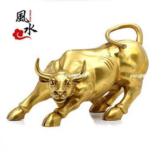 已開光+可招財轉運+逢凶化吉+保平安】純銅牛風水華爾街牛擺件12十二