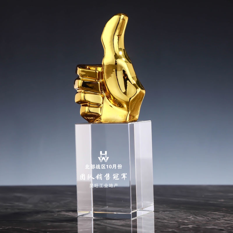 💕客製化💕獎盃 奬盃客製化 獎盃製作 客製化禮物 水晶奬杯奬牌客製化創意生日禮物比賽紀念品奬杯兒童大拇指水晶奬杯 MRH | 蝦皮購物