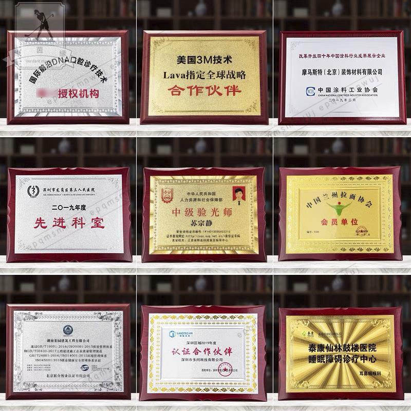 支持訂製 客製化 優惠款金箔獎牌授權牌榮譽牌牌匾制作木托銅牌代理商牌木質證書 創意設計年會奬牌誌願者捐贈刻字紀念品 | 蝦皮購物