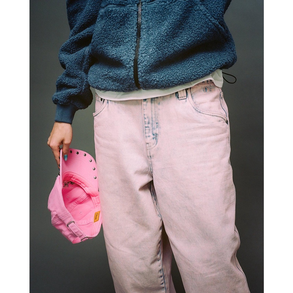 Dime Baggy Denim Pants - Overdyed Pink - Directive Boardshop