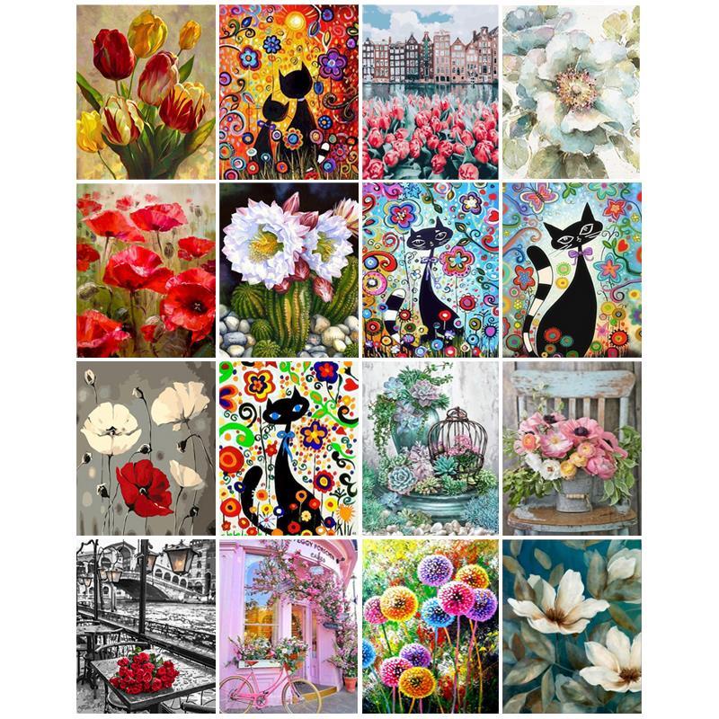 60x75cm DIY Oil Painting By Numbers Animal Picture By Number 蝦皮購物