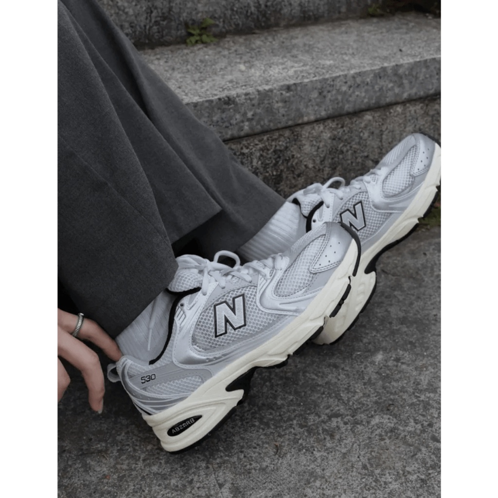 New Balance NB 530 銀黑 奶油底 慢跑鞋 老爹鞋 男女款 MR530TA