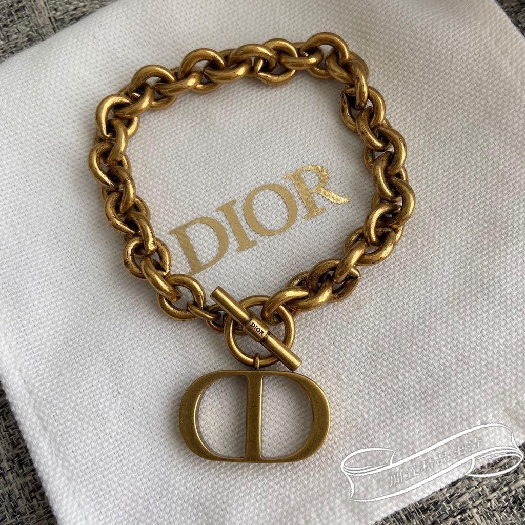 二手精品 DlOR 迪奧 CD NAVY 手鏈 手環 金屬做舊風格 B1241MTGMT 實拍+實拍 | 蝦皮購物