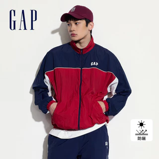 Gap 男裝 Logo防曬立領外套-紅藍撞色(461228)