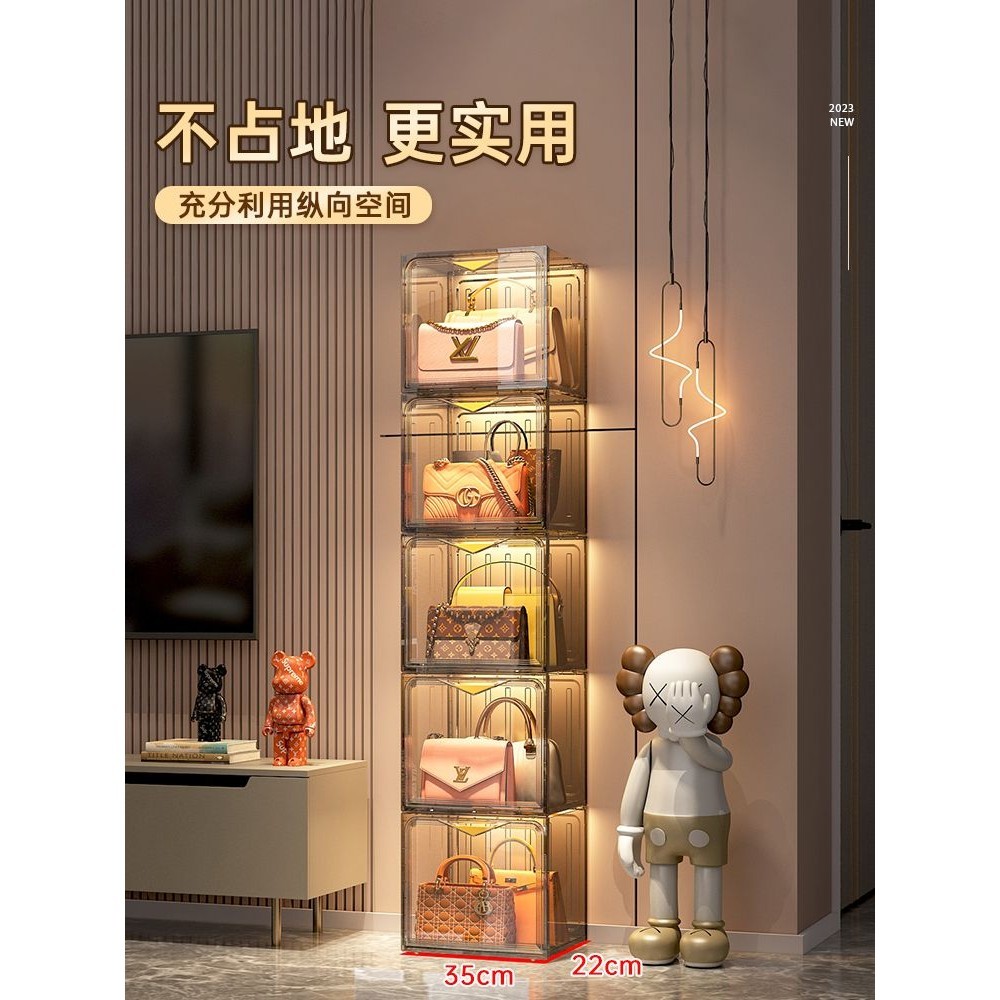 包包收納神器 精品展示櫃 存放包分格置物架 傢用落地透明裝包防塵盒 | 蝦皮購物