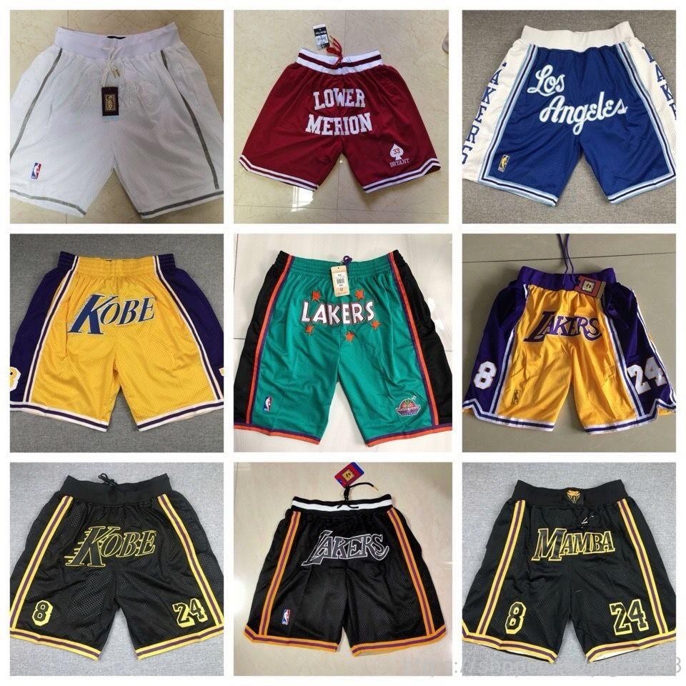 NBA球衣 球褲 justdon短褲口袋科比左8右24紀念曼巴蛇紋高中MVP聯名湖人 籃球服 | 蝦皮購物