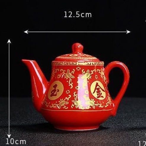 僊傢酒壺供奉拜神陶瓷酒壺結婚喜茶壺供佛水壺酒裝酒結婚拜神用品IKGT