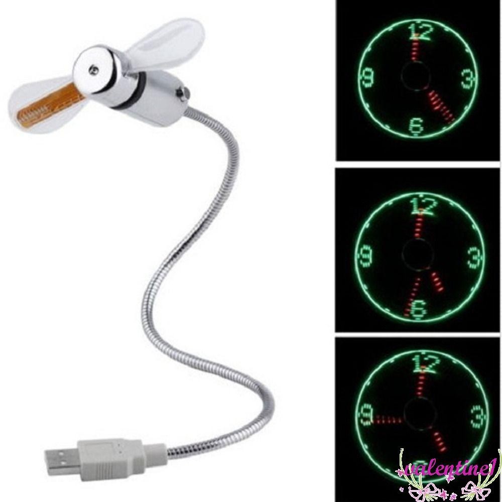 LED Clock Fan, Flexible Gooseneck Adjustable Clock Cool Fan, | 蝦皮購物