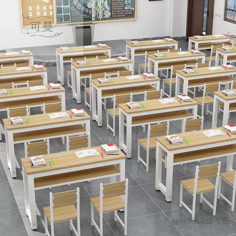 【可開發票】中小學生課桌椅 培訓桌輔導班廠家直銷 長條桌雙人課桌培訓班學校 | 蝦皮購物