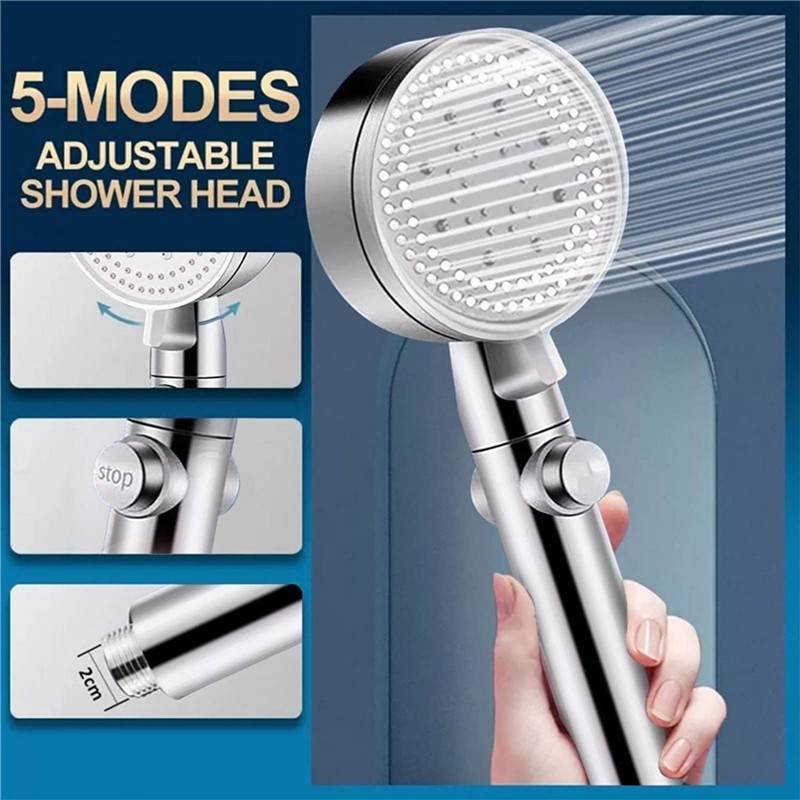 6 Modes High Pressure Shower Head SPA Nozzle Bathroom Shower | 蝦皮購物