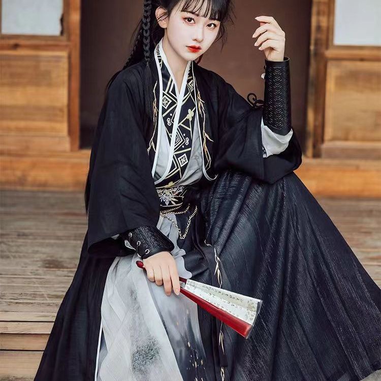 古風服飾中國風大袖衫 國風慕夏【無雙】原創漢服宋製褙子齊腰國風水墨男女衕款酷颯日常百搭 臺灣熱賣 | 蝦皮購物