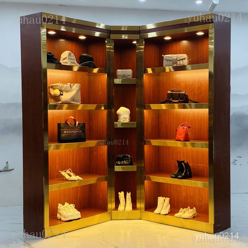 【臺灣熱賣 好品質】鞋子展示架女士名牌包挎包背包手提包箱包展櫃鞋櫃直播背景櫃子模型展示櫃 收納櫃禮品櫃 模型展示櫃 BY | 蝦皮購物