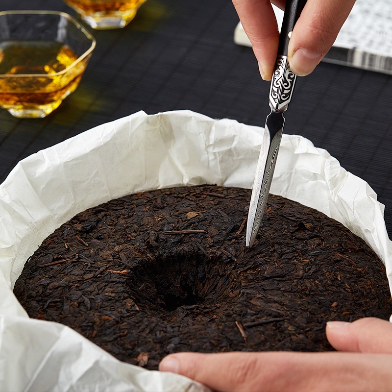 普洱茶刀 不銹鋼 手工鍛打 大馬士革 茶針 茶錐 拆茶 茶道配件 工具 茶具必備 | 蝦皮購物