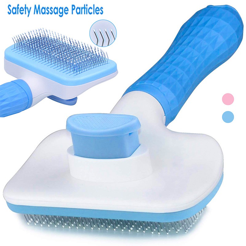 Self Cleaning Dog Brush Slicker Massage Particle Pet Comb Fo | 蝦皮購物