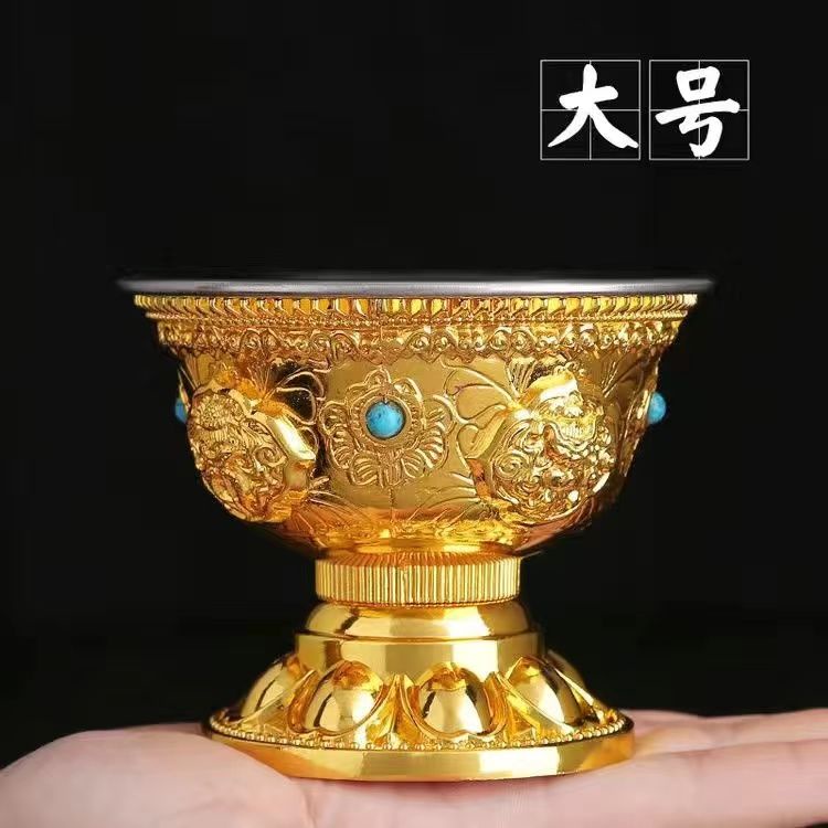 藏傳佛堂法器 鎏金八吉祥供水杯 八供杯 淨水佛堂護法杯 佛具 供水杯 供佛杯 敬神杯 神明杯 供奉杯 神明茶杯 | 蝦皮購物