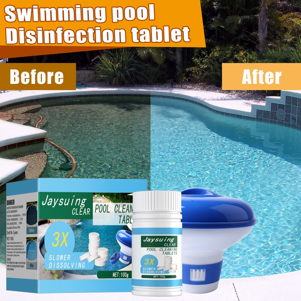 Jaysuing swimming pool effervescent tablets swimming pool cl 蝦皮購物