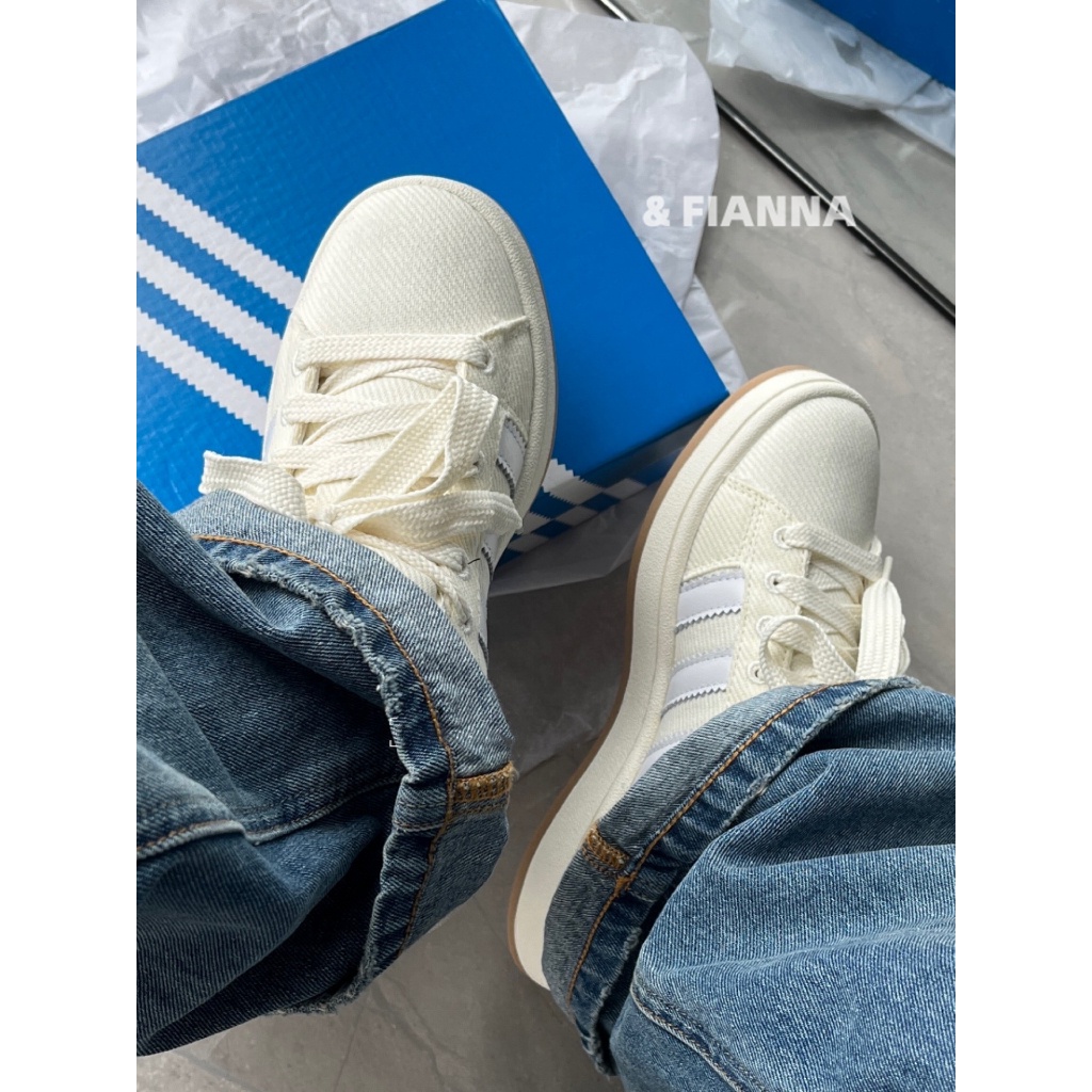 Adidas Campus 00S 麵包鞋 米白 帆布 焦糖底 休閒鞋 女款 ID2070 | 蝦皮購物