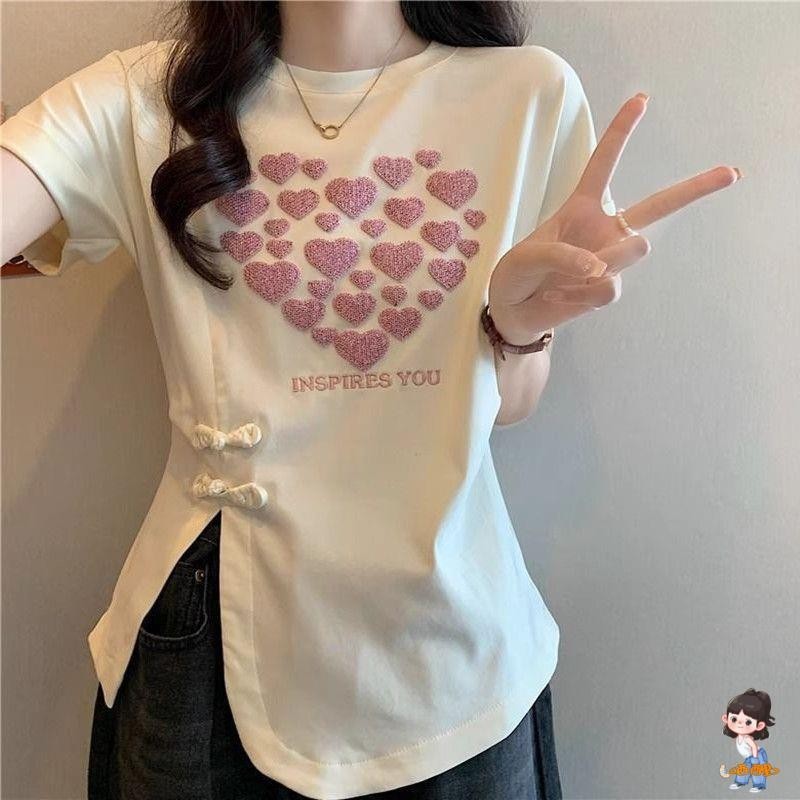 大碼 新款夏季短袖T恤設計感不規則女裝胖mm遮肚顯瘦ins上衣潮 短袖T恤女 短袖女 夏天短袖 上衣女 t恤 | 蝦皮購物