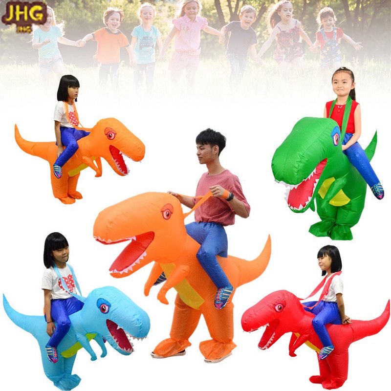 Inflatable Ride on Dinosaur Costume Air Blow up Suit Fancy D | 蝦皮購物