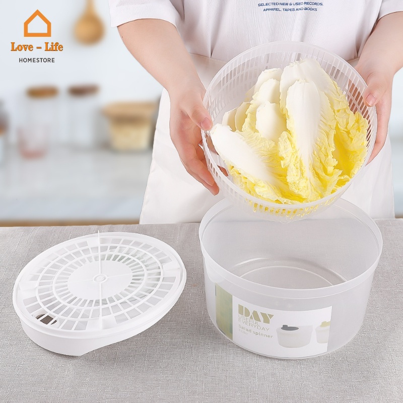 Manual Salad Lettuce Spinner With Rotary Handle/ Large Doubl 蝦皮購物