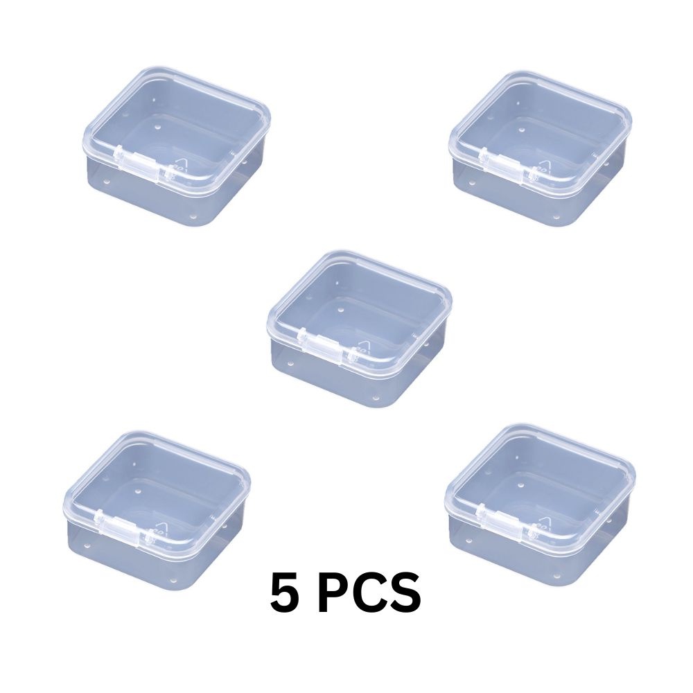 Mini Clear Square One-piece Clamshell Desktop Storage Box St | 蝦皮購物