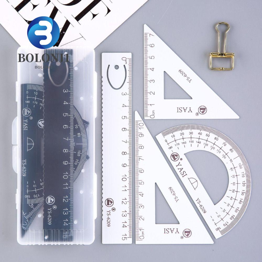 Metal Ruler Set, INS Style Dividing Ruler Straight Triangle | 蝦皮購物