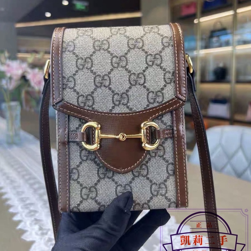 625615 Gucci GG Supreme Horsebit 1955 Mini Bag