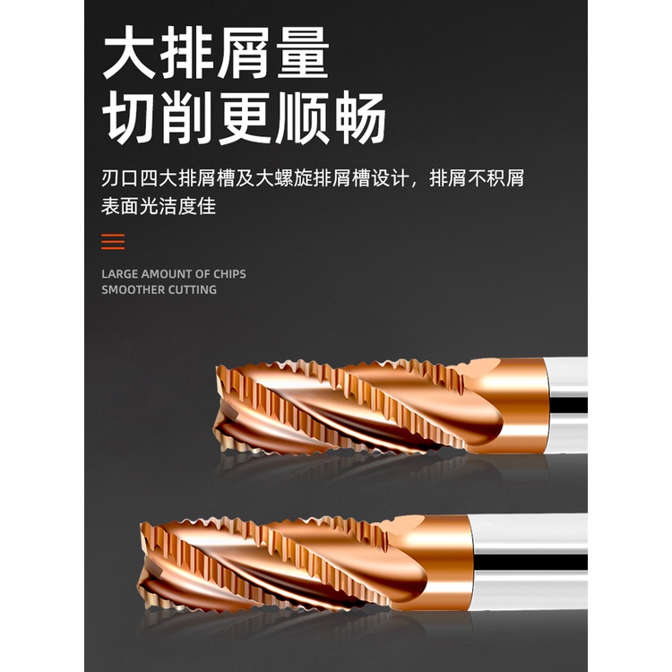 機械工具 55度鎢鋼粗皮銑刀 鋼用 鋁用粗皮刀 波刃波紋加長塗層開粗鑼刀 | 蝦皮購物