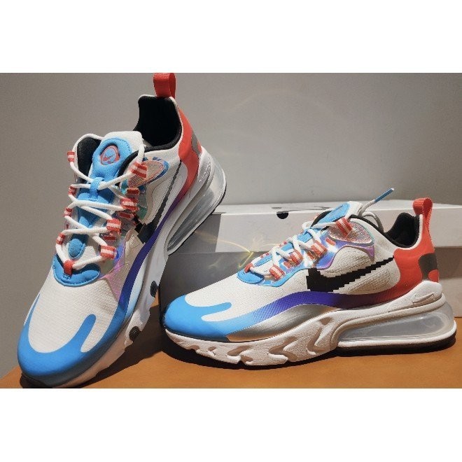 Nike Air Max 270 React 電玩 英雄聯盟 藍白紅 像素 氣墊 運動 DC0833-101 慢跑鞋 | 蝦皮購物