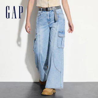 Gap 女裝 寬鬆牛仔褲-淺藍色(465906)