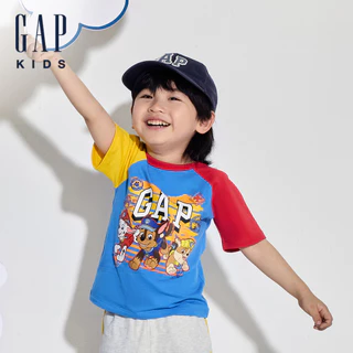 Gap 兒童裝 Gap x 汪汪隊立大功聯名 Logo純棉印花圓領短袖T恤(1-9歲)-藍色(510050)