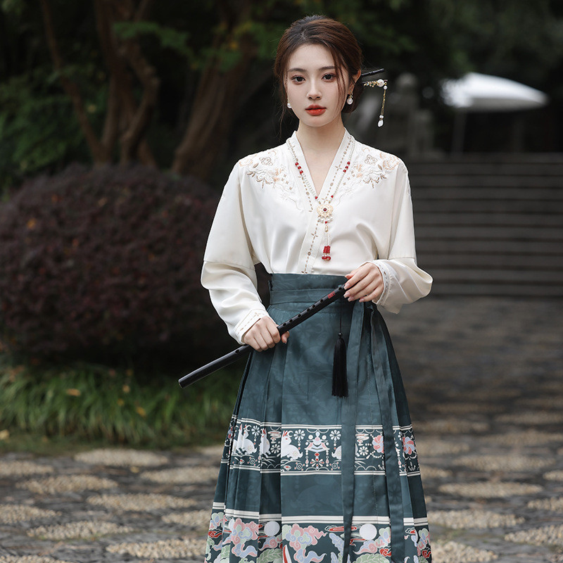 漢服新中式改良漢服中國風套裝馬面裙古裝漢服古裝古風衣服漢元素改良
