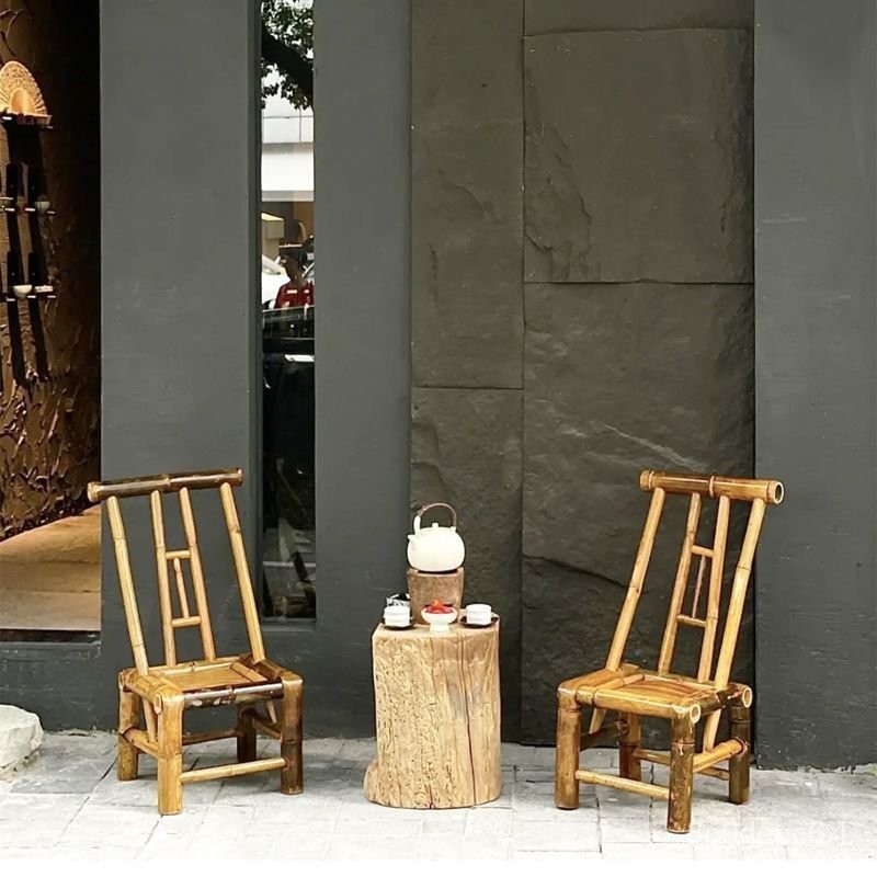 竹椅 靠背椅 傢用民宿竹凳 圍爐煮茶 罐罐茶老式餐椅 竹桌茶幾 戶外庭院 書桌椅 北歐風 皮革椅 ins風 韓風 | 蝦皮購物