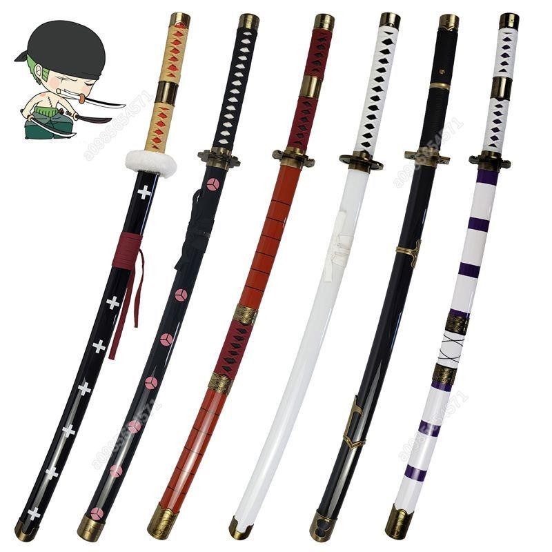 特惠動漫cos索隆三刀黑刀秋水閻魔和道一文字海賊王居合刀金屬未開刃