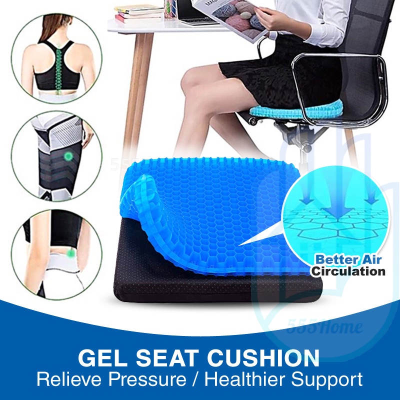 Gel Seat Cushion / Lumbar Back Support / Chair & Car Cushion | 蝦皮購物