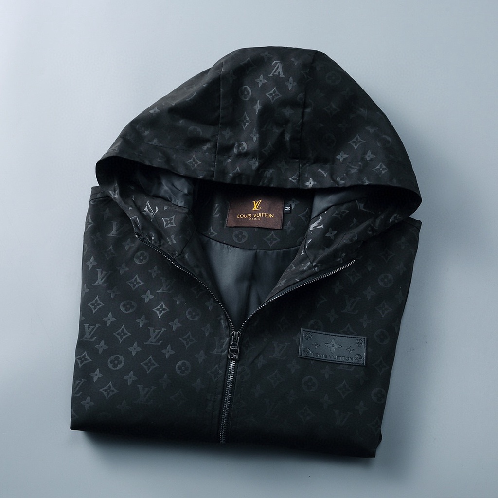 Louis Vuitton 1ABJ2H Monogram Zip-Through Hoodie