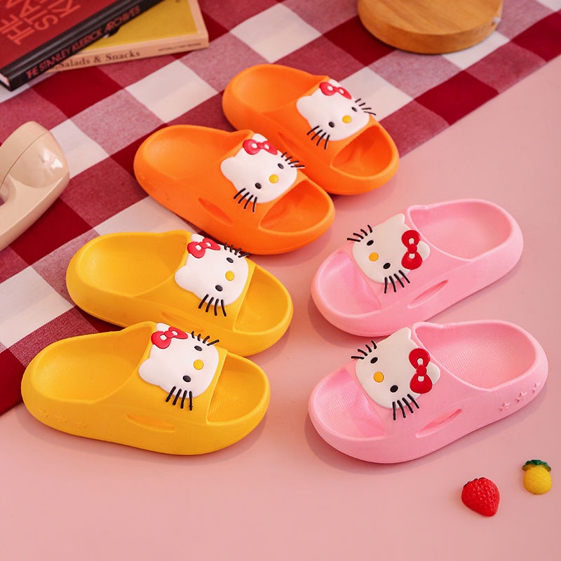 現貨 kitty拖鞋 kitty鞋 hello kitty 拖鞋 哈囉 kitty 可愛KT貓兒童拖鞋女孩厚底防滑軟底踩 | 蝦皮購物