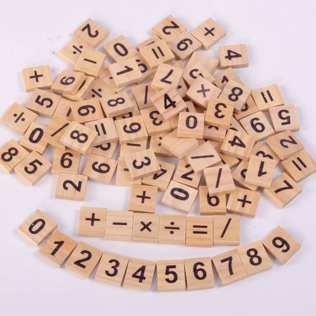 100Pcs Wood Scrabble Tiles Letter Alphabet Scrabbles Number | 蝦皮購物