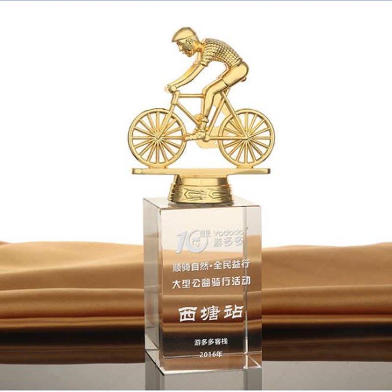 💕奬盃客製化💕自行車賽車比賽奬盃 獎盃 獎盃訂製 客製化獎盃 山地車極限騎行越野客製化水晶奬杯動感單車定做刻字 XDVZ | 蝦皮購物