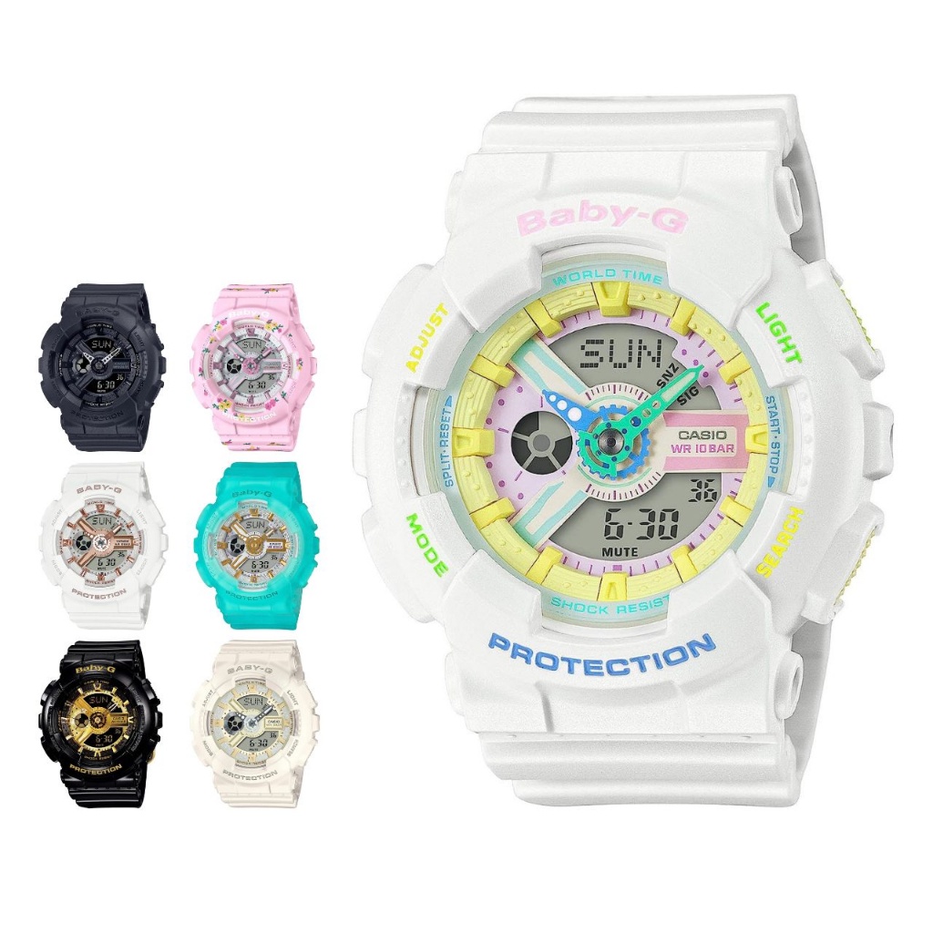 日本熱銷】Casio卡西歐BABY-G女士手錶樹脂錶帶石英防水日韓錶BA-110